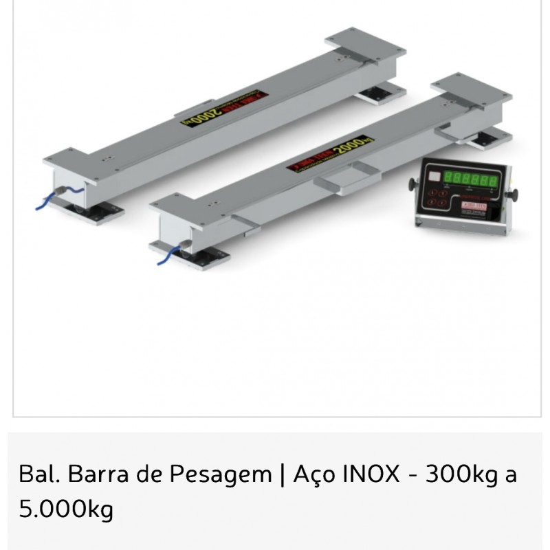 Bal. Barra de Pesagem | Aço INOX - 300kg a 5.000kg Digi-Tron