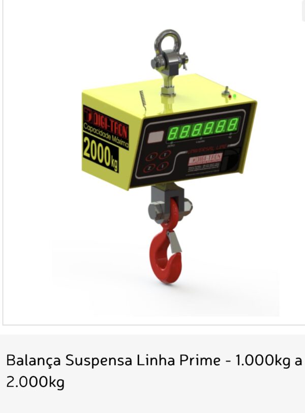 Balança Suspensa Linha Prime - 1.000kg a 2.000kg Digi-Tron