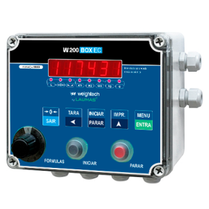 W200-Box EC CE ATEX INMETRO NTEP OIML UL Caixa em policarbonato com proteção IP64, com interruptor externo para ajuste de fórmulas